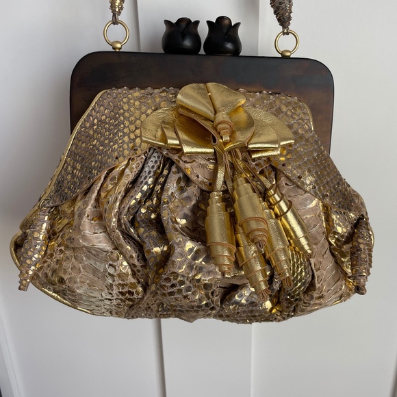 Anthony Luciano Bags Vintage Anthony Luciano Gold Alligator Skin